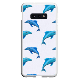 Чехол для Samsung S10E с принтом Рай для дельфина , Силикон | Область печати: задняя сторона чехла, без боковых панелей | арт | дельфин | дельфины | искусство | морское | океан | паттерн | рыба | рыбы