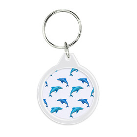 Брелок круглый с принтом Рай для дельфина , пластик и полированная сталь | круглая форма, металлическое крепление в виде кольца | арт | дельфин | дельфины | искусство | морское | океан | паттерн | рыба | рыбы