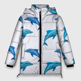 Женская зимняя куртка 3D с принтом Рай для дельфина , верх — 100% полиэстер; подкладка — 100% полиэстер; утеплитель — 100% полиэстер | длина ниже бедра, силуэт Оверсайз. Есть воротник-стойка, отстегивающийся капюшон и ветрозащитная планка. 

Боковые карманы с листочкой на кнопках и внутренний карман на молнии | арт | дельфин | дельфины | искусство | морское | океан | паттерн | рыба | рыбы