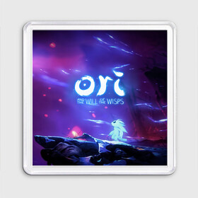 Магнит 55*55 с принтом Ori and the Will of the Wisps , Пластик | Размер: 65*65 мм; Размер печати: 55*55 мм | Тематика изображения на принте: ori | ori and the will of the wisps | игра | игры | ори | ори 2 | платформер