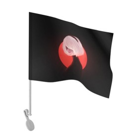 Флаг для автомобиля с принтом 2b Nier Black , 100% полиэстер | Размер: 30*21 см | 2b | art | black | nier automata