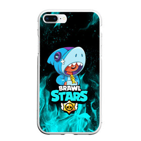 Чехол для iPhone 7Plus/8 Plus матовый с принтом BRAWL STARS LEON SHARK , Силикон | Область печати: задняя сторона чехла, без боковых панелей | 8 bit | 8 бит | bibi | brawl stars | crow | el brown | leon | leon shark | max | mr.p | sally leon | shark | stars | virus | werewolf | акула | биби | вирус | ворон | леон | оборотень | пингвин