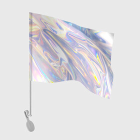 Флаг для автомобиля с принтом Фольга , 100% полиэстер | Размер: 30*21 см | abstraction | абстрактный фон | абстракция | блестящая | блестящий | глянец | глянцевый | калейдоскоп | переливающийся | психоделика | разводы | разводы краски | текстура | фольга