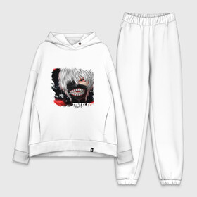 Женский костюм хлопок Oversize с принтом MASKED TOKYO GHOUL ,  |  | anime | heroes | kaneki | manga | tokyo ghoul | аниме | в маска | герои | канеки | манга | мем | прикол | со смыслом | токийский гуль | токио гуль | цитата