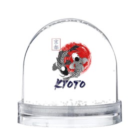 Снежный шар с принтом Карпы Кои Киото , Пластик | Изображение внутри шара печатается на глянцевой фотобумаге с двух сторон | киото япония японский стиль карпы кои