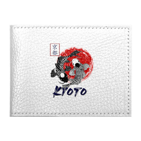 Обложка для студенческого билета с принтом Карпы Кои Киото , натуральная кожа | Размер: 11*8 см; Печать на всей внешней стороне | киото япония японский стиль карпы кои
