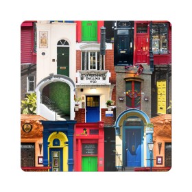 Магнит виниловый Квадрат с принтом London doors цифровой коллаж , полимерный материал с магнитным слоем | размер 9*9 см, закругленные углы | англия | архитектура | великобритания | двери | дверь | лондон | окно | проем | туризм | цифровой коллаж