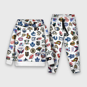 Детский костюм 3D (с толстовкой) с принтом Логотипы НХЛ ,  |  | capitals | nhl | penguins | pittsburgh | washington | блюз | бостон | брюинз | вашингтон | детройт | кэпиталз | логотипы нхл | нью йорк | пингвинз | питтсбург | рейнджерс | сан хосе шаркс | сент луис | тампа бэй