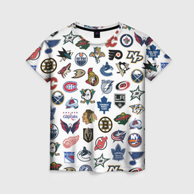 Женская футболка 3D с принтом Логотипы НХЛ , 100% полиэфир ( синтетическое хлопкоподобное полотно) | прямой крой, круглый вырез горловины, длина до линии бедер | capitals | nhl | penguins | pittsburgh | washington | блюз | бостон | брюинз | вашингтон | детройт | кэпиталз | логотипы нхл | нью йорк | пингвинз | питтсбург | рейнджерс | сан хосе шаркс | сент луис | тампа бэй