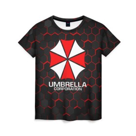 Женская футболка 3D с принтом UMBRELLA CORP , 100% полиэфир ( синтетическое хлопкоподобное полотно) | прямой крой, круглый вырез горловины, длина до линии бедер | ada wong | biohazard | leon | nemesis | project resistance | raccoon city | re | re3 | resident evil | resident evil 3 | rpd | stars | umbrella | ада вонг | амбрелла | немезис | ужасы