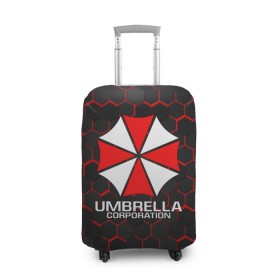 Чехол для чемодана 3D с принтом UMBRELLA CORP , 86% полиэфир, 14% спандекс | двустороннее нанесение принта, прорези для ручек и колес | ada wong | biohazard | leon | nemesis | project resistance | raccoon city | re | re3 | resident evil | resident evil 3 | rpd | stars | umbrella | ада вонг | амбрелла | немезис | ужасы