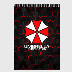 Скетчбук с принтом UMBRELLA CORP , 100% бумага
 | 48 листов, плотность листов — 100 г/м2, плотность картонной обложки — 250 г/м2. Листы скреплены сверху удобной пружинной спиралью | Тематика изображения на принте: ada wong | biohazard | leon | nemesis | project resistance | raccoon city | re | re3 | resident evil | resident evil 3 | rpd | stars | umbrella | ада вонг | амбрелла | немезис | ужасы