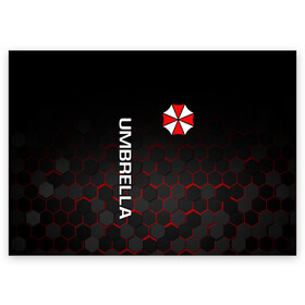 Поздравительная открытка с принтом UMBRELLA CORP | RESIDENT EVIL | ОБИТЕЛЬ ЗЛА , 100% бумага | плотность бумаги 280 г/м2, матовая, на обратной стороне линовка и место для марки
 | ada wong | biohazard | leon | nemesis | project resistance | raccoon city | re | re3 | resident evil | resident evil 3 | rpd | stars | umbrella | ада вонг | амбрелла | немезис | ужасы