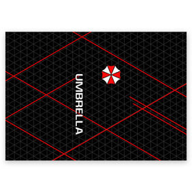 Поздравительная открытка с принтом UMBRELLA CORP , 100% бумага | плотность бумаги 280 г/м2, матовая, на обратной стороне линовка и место для марки
 | ada wong | biohazard | leon | nemesis | project resistance | raccoon city | re | re3 | resident evil | resident evil 3 | rpd | stars | umbrella | ада вонг | амбрелла | немезис | ужасы