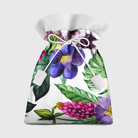 Подарочный 3D мешок с принтом Цветы , 100% полиэстер | Размер: 29*39 см | big picture | лето | листья | прикольные картинки | тропические | цветы