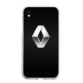 Чехол для iPhone XS Max матовый с принтом Renault Logo , Силикон | Область печати: задняя сторона чехла, без боковых панелей | Тематика изображения на принте: auto | clio | laguna | logan | megane | renault | reno | scenic | авто | автомобиль | ам | лого | рено