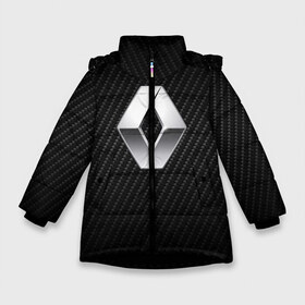 Зимняя куртка для девочек 3D с принтом Renault Logo , ткань верха — 100% полиэстер; подклад — 100% полиэстер, утеплитель — 100% полиэстер. | длина ниже бедра, удлиненная спинка, воротник стойка и отстегивающийся капюшон. Есть боковые карманы с листочкой на кнопках, утяжки по низу изделия и внутренний карман на молнии. 

Предусмотрены светоотражающий принт на спинке, радужный светоотражающий элемент на пуллере молнии и на резинке для утяжки. | auto | clio | laguna | logan | megane | renault | reno | scenic | авто | автомобиль | ам | лого | рено