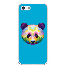 Чехол для iPhone 5/5S матовый с принтом Панда , Силикон | Область печати: задняя сторона чехла, без боковых панелей | арт | голова панды | животные | медведи | панда