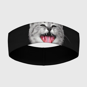 Повязка на голову 3D с принтом Кричащий кот. ,  |  | Тематика изображения на принте: животные | звери | зевающий кот | кися | кот | котенок | котики | коты | кричащий кот | минимализм | питомцы | прикольные картинки