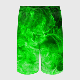 Детские спортивные шорты 3D с принтом ОГОНЬ GREEN NEON ,  100% полиэстер
 | пояс оформлен широкой мягкой резинкой, ткань тянется
 | битва огней | зеленый | неон | неоновый | огонь | пламя | пожар | салатовый | стихия | текстура | цветной | яркий