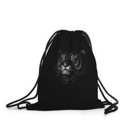 Рюкзак-мешок 3D с принтом Тигр , 100% полиэстер | плотность ткани — 200 г/м2, размер — 35 х 45 см; лямки — толстые шнурки, застежка на шнуровке, без карманов и подкладки | арт | большие кошки | голова тигра | животные | тигр | хищники