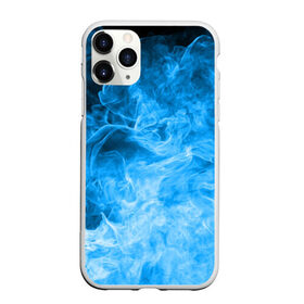 Чехол для iPhone 11 Pro Max матовый с принтом ОГОНЬ BLUE , Силикон |  | битва огней | неон | неоновый | огонь | пламя | пожар | синий | стихия | текстура | цветной | яркий