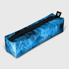 Пенал 3D с принтом ОГОНЬ BLUE , 100% полиэстер | плотная ткань, застежка на молнии | битва огней | неон | неоновый | огонь | пламя | пожар | синий | стихия | текстура | цветной | яркий