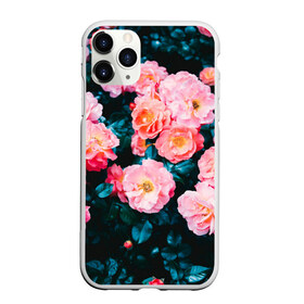 Чехол для iPhone 11 Pro Max матовый с принтом Dark flowers , Силикон |  | Тематика изображения на принте: dark | flowers | leaves | roses | весна | лепестки | розы | сад | цветы