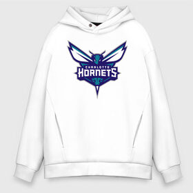 Мужское худи Oversize хлопок с принтом Charlotte Hornets (1) , френч-терри — 70% хлопок, 30% полиэстер. Мягкий теплый начес внутри —100% хлопок | боковые карманы, эластичные манжеты и нижняя кромка, капюшон на магнитной кнопке | 