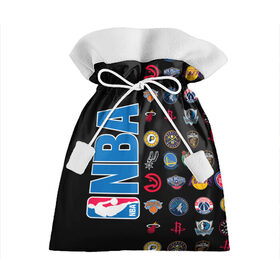 Подарочный 3D мешок с принтом NBA (Team Logos 1) , 100% полиэстер | Размер: 29*39 см | ball | basketball | sport | streetball | баскетбол | мяч | нба | спорт | стритбол