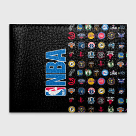Обложка для студенческого билета с принтом NBA (Team Logos 1) , натуральная кожа | Размер: 11*8 см; Печать на всей внешней стороне | Тематика изображения на принте: ball | basketball | sport | streetball | баскетбол | мяч | нба | спорт | стритбол