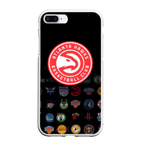 Чехол для iPhone 7Plus/8 Plus матовый с принтом Atlanta Hawks (1) , Силикон | Область печати: задняя сторона чехла, без боковых панелей | atlanta hawks | ball | basketball | sport | streetball | атланта хокс | баскетбол | мяч | нба | спорт | стритбол