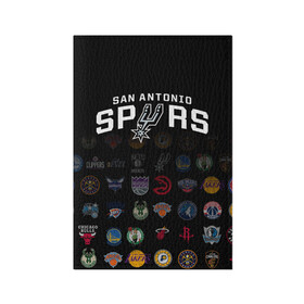 Обложка для паспорта матовая кожа с принтом San Antonio Spurs (2) , натуральная матовая кожа | размер 19,3 х 13,7 см; прозрачные пластиковые крепления | ball | basketball | sport | spurs | streetball | баскетбол | мяч | нба | спёрс | спорт | стритбол