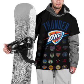 Накидка на куртку 3D с принтом Oklahoma City Thunder (2) , 100% полиэстер |  | ball | basketball | sport | streetball | thunder | баскетбол | мяч | нба | спорт | стритбол | тандер