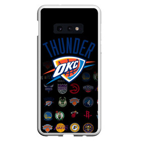 Чехол для Samsung S10E с принтом Oklahoma City Thunder (2) , Силикон | Область печати: задняя сторона чехла, без боковых панелей | Тематика изображения на принте: ball | basketball | sport | streetball | thunder | баскетбол | мяч | нба | спорт | стритбол | тандер