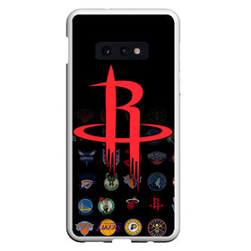 Чехол для Samsung S10E с принтом Houston Rockets (2) , Силикон | Область печати: задняя сторона чехла, без боковых панелей | Тематика изображения на принте: ball | basketball | houston rockets | sport | streetball | баскетбол | мяч | нба | спорт | стритбол | хьюстон рокетс