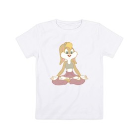 Детская футболка хлопок с принтом Лола Банни , 100% хлопок | круглый вырез горловины, полуприлегающий силуэт, длина до линии бедер | lola bunny | looney tunes | vdzabma | лола банни | луни тюнз