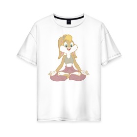 Женская футболка хлопок Oversize с принтом Лола Банни , 100% хлопок | свободный крой, круглый ворот, спущенный рукав, длина до линии бедер
 | lola bunny | looney tunes | vdzabma | лола банни | луни тюнз