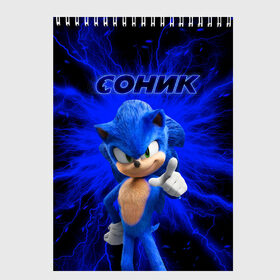 Скетчбук с принтом Sonic , 100% бумага
 | 48 листов, плотность листов — 100 г/м2, плотность картонной обложки — 250 г/м2. Листы скреплены сверху удобной пружинной спиралью | game | sonic | sonic the hedgehog | видеоигра | доктор эггман | ёж | ёж соник | игра | сега | синий антропоморфный ёж | соник | соник в кино