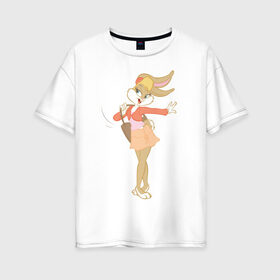 Женская футболка хлопок Oversize с принтом Лола Банни , 100% хлопок | свободный крой, круглый ворот, спущенный рукав, длина до линии бедер
 | lola bunny | looney tunes | vdzabma | лола банни | луни тюнз