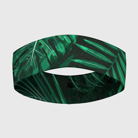 Повязка на голову 3D с принтом Я из джунглей ,  |  | branch | foliage | leafy | nature | арт | ветка | веточка | джунгли | зеленый | лист | листочки | листья | природа | черный
