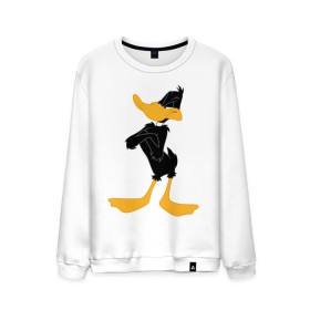 Мужской свитшот хлопок с принтом Даффи Дак , 100% хлопок |  | daffy duck | looney tunes | vdzabma | даффи дак | луни тюнз