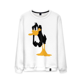 Мужской свитшот хлопок с принтом Даффи Дак , 100% хлопок |  | daffy duck | looney tunes | vdzabma | даффи дак | луни тюнз