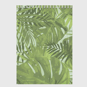 Скетчбук с принтом Я из джунглей , 100% бумага
 | 48 листов, плотность листов — 100 г/м2, плотность картонной обложки — 250 г/м2. Листы скреплены сверху удобной пружинной спиралью | branch | foliage | leafy | nature | арт | ветка | веточка | джунгли | зеленый | лист | листочки | листья | природа | черный