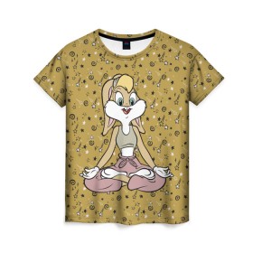 Женская футболка 3D с принтом Лола Банни , 100% полиэфир ( синтетическое хлопкоподобное полотно) | прямой крой, круглый вырез горловины, длина до линии бедер | Тематика изображения на принте: lola bunny | looney tunes | vdzabma | лола банни | луни тюнз