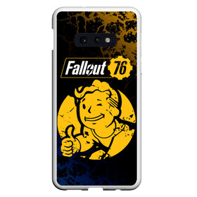 Чехол для Samsung S10E с принтом FALLOUT_76 , Силикон | Область печати: задняя сторона чехла, без боковых панелей | Тематика изображения на принте: 101 | 111 | 13 | 76 | atom cats | bethesda | brotherhood of steel | fallout | nuka cola | tunnel snakes | vault | war | братство стали | война | убежище | фолаут | фоллаут | ядер кола