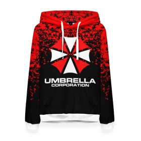 Женская толстовка 3D с принтом Umbrella Corporation. , 100% полиэстер  | двухслойный капюшон со шнурком для регулировки, мягкие манжеты на рукавах и по низу толстовки, спереди карман-кенгуру с мягким внутренним слоем. | resident evil | umbrella corporation | амбрелла | амбрелла корпорейшн | вирус | вымышленная военная и фармацевтическая корпорация | игра | умбрелла