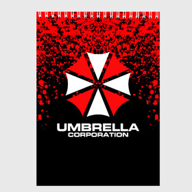 Скетчбук с принтом Umbrella Corporation , 100% бумага
 | 48 листов, плотность листов — 100 г/м2, плотность картонной обложки — 250 г/м2. Листы скреплены сверху удобной пружинной спиралью | Тематика изображения на принте: resident evil | umbrella corporation | амбрелла | амбрелла корпорейшн | вирус | вымышленная военная и фармацевтическая корпорация | игра | умбрелла