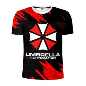 Мужская футболка 3D спортивная с принтом Umbrella Corporation. , 100% полиэстер с улучшенными характеристиками | приталенный силуэт, круглая горловина, широкие плечи, сужается к линии бедра | resident evil | umbrella corporation | амбрелла | амбрелла корпорейшн | вирус | вымышленная военная и фармацевтическая корпорация | игра | умбрелла