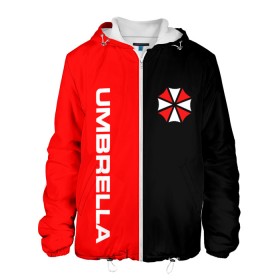 Мужская куртка 3D с принтом Umbrella Corporation. , ткань верха — 100% полиэстер, подклад — флис | прямой крой, подол и капюшон оформлены резинкой с фиксаторами, два кармана без застежек по бокам, один большой потайной карман на груди. Карман на груди застегивается на липучку | resident evil | umbrella corporation | амбрелла | амбрелла корпорейшн | вирус | вымышленная военная и фармацевтическая корпорация | игра | умбрелла